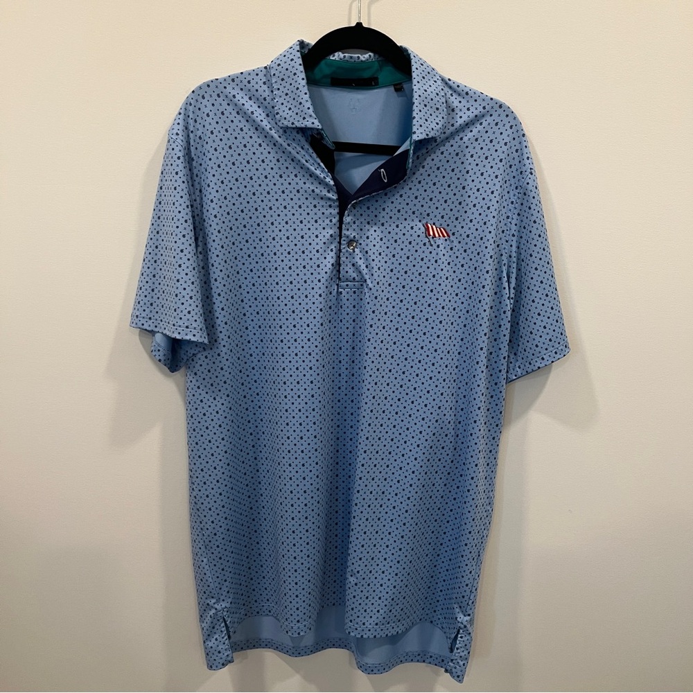 Greyson Large Men's Blue Polo Shirt